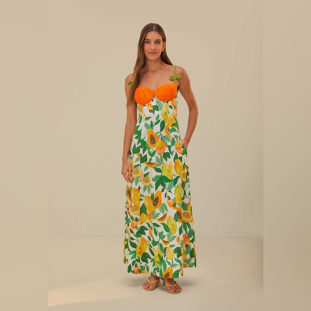 Farm Rio Papaya Salad Maxi Dress